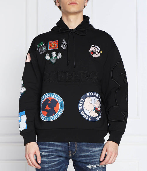 popeye patch hoodie