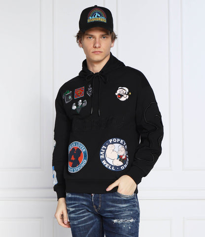 popeye patch hoodie