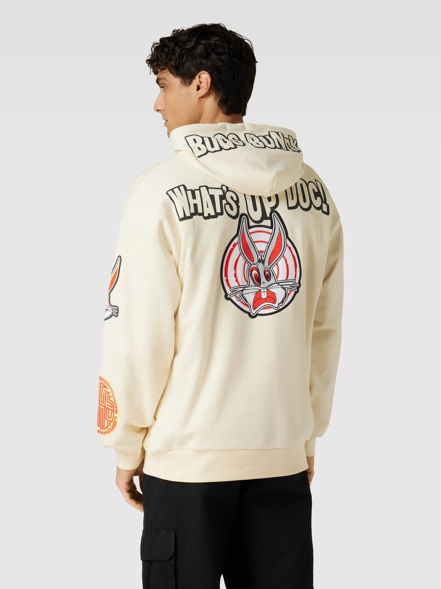 Oversized Hoodie mit Looney Tunes®-Details in offwhite