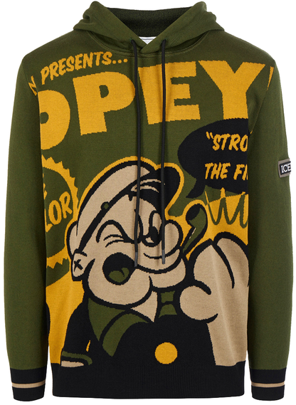 popeye presents knit hoodie